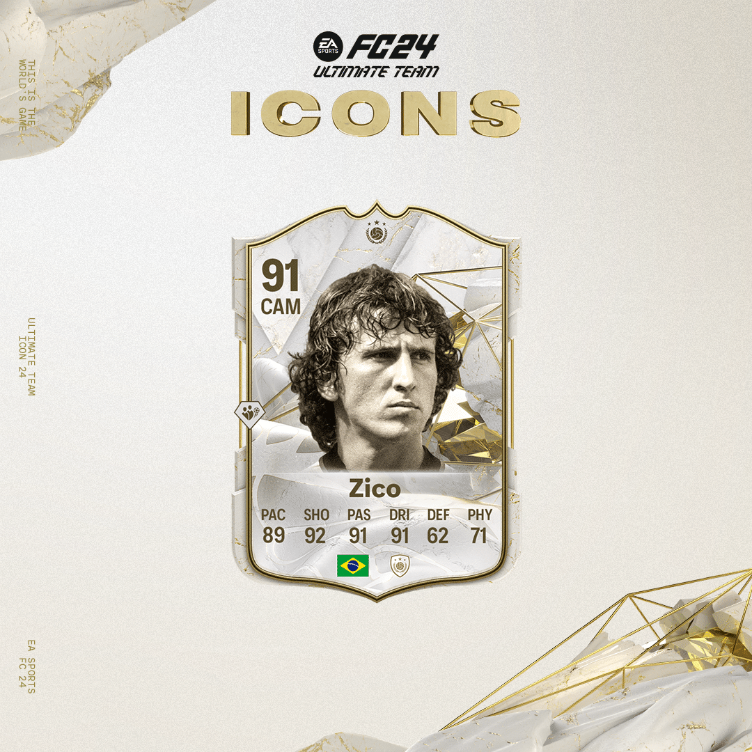 Os atributos da carta de Zico (divulga&ccedil;&atilde;o/EA)