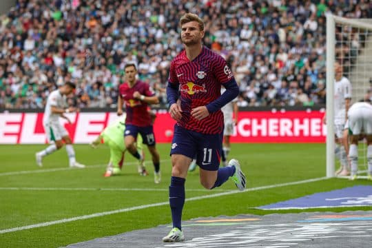 Timo Werner volta a marcar depois de 5 meses e Leipzig vence fora de casa na Bundesliga