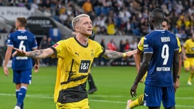 O Dortmund precisou sofrer, mas teve mais f&ocirc;lego e sorte para bater o Hoffenheim