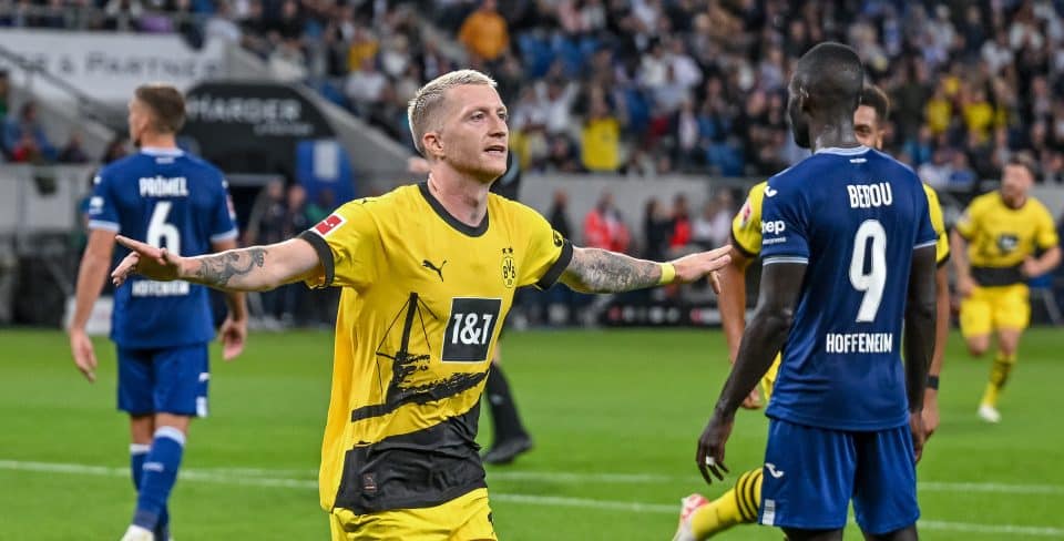 O Dortmund precisou sofrer, mas teve mais fôlego e sorte para bater o Hoffenheim