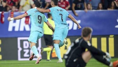 Lewandowski decide a 1&ordf; na temporada, Barcelona vence Osasuna e segue na cola do Real