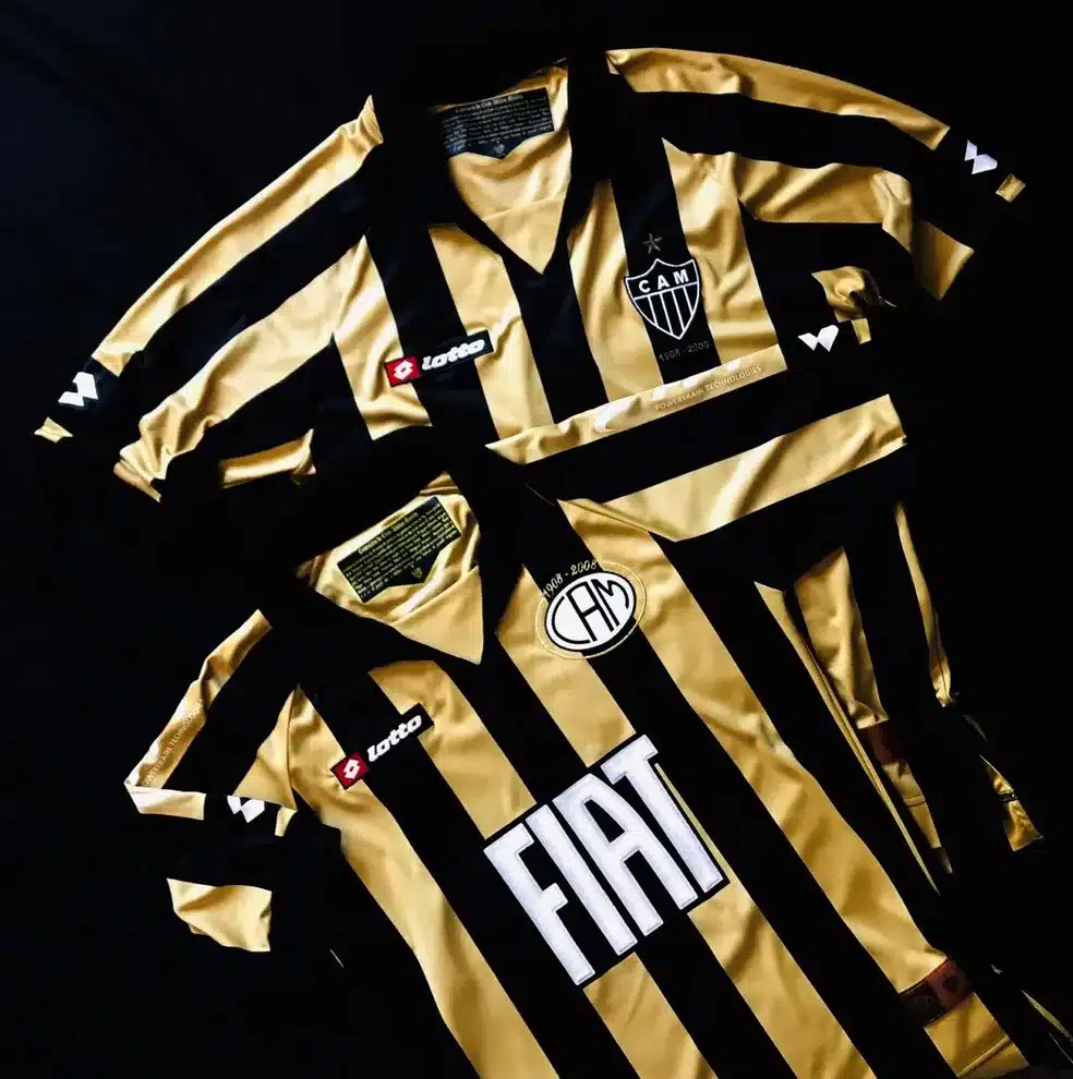 Camisa do Atl&eacute;tico para o centen&aacute;rio do clube, em 2008