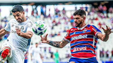 Fortaleza e Gr&ecirc;mio fizeram uma partida&ccedil;a no Castel&atilde;o, com um empate de luta at&eacute; o fim