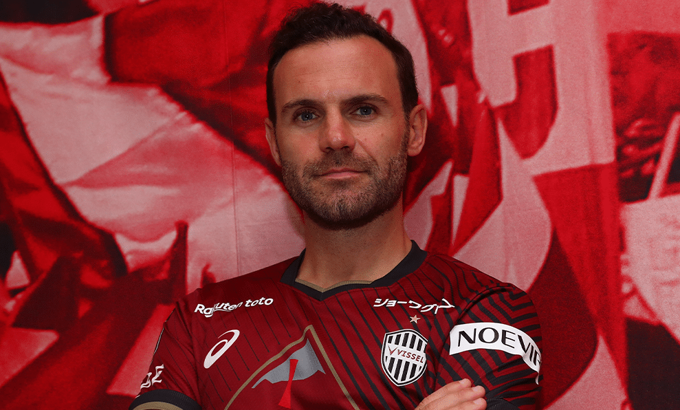 Mata refor&ccedil;a o elo do Vissel Kobe com a Espanha e chega com o trof&eacute;u no horizonte