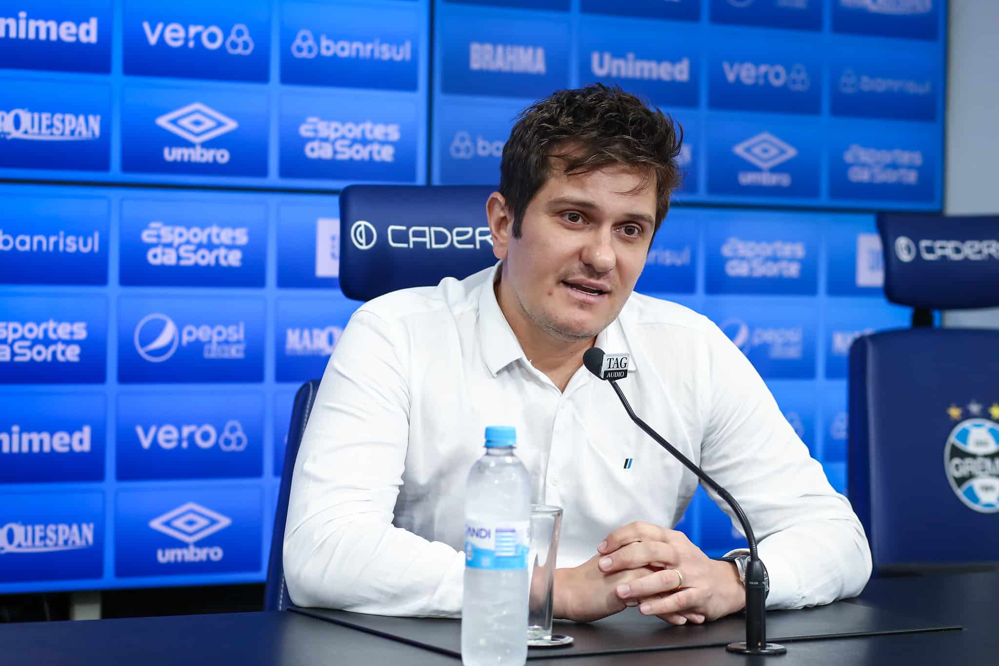 Quem deve ficar no Gr&ecirc;mio em 2024? Vice de futebol demonstra tranquilidade com renova&ccedil;&otilde;es