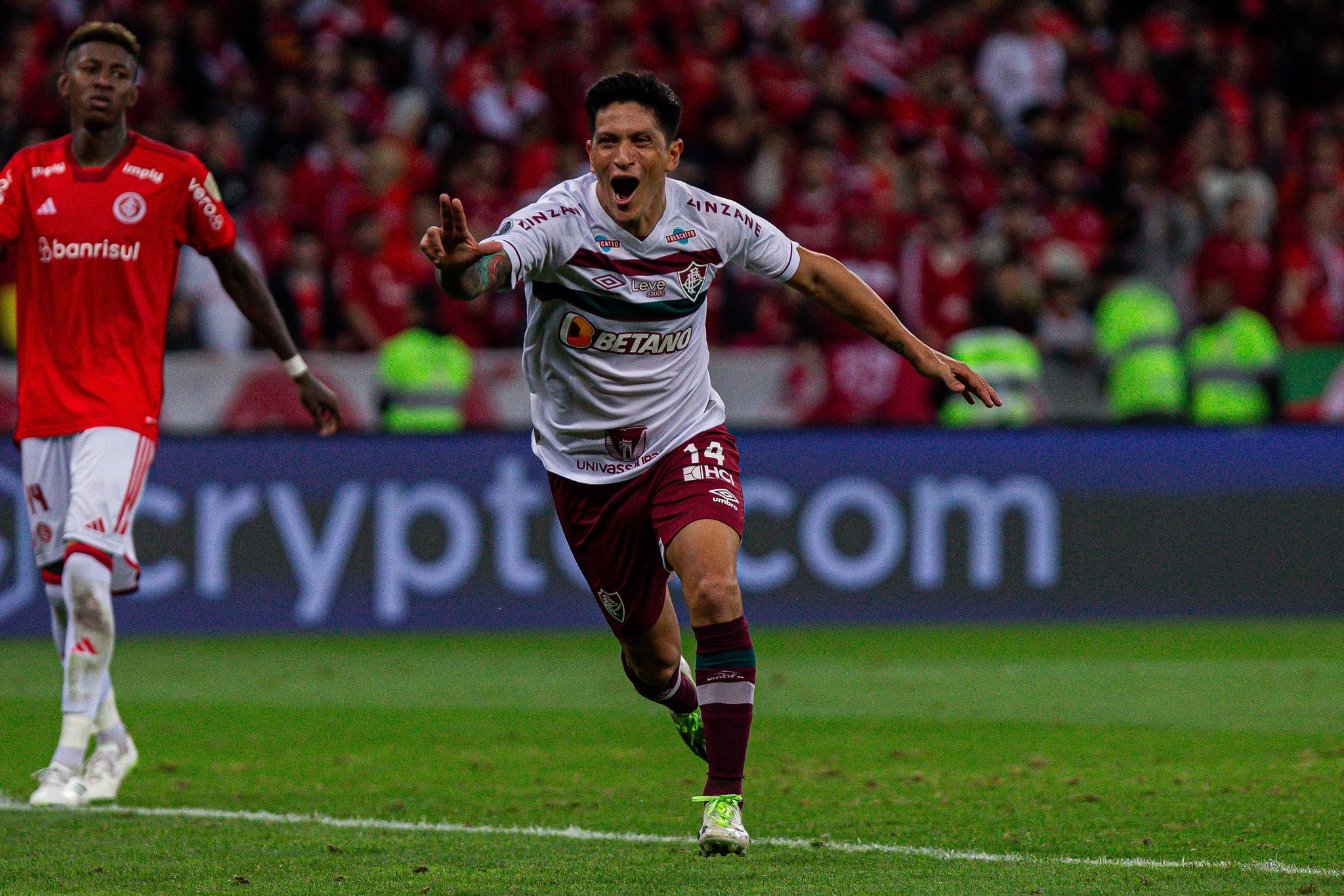 Artilheiro isolado da Libertadores, Germ&aacute;n Cano marcou mais uma vez para colocar o Fluminense na final - Foto: Marcelo Gon&ccedil;alves/Fluminense FC