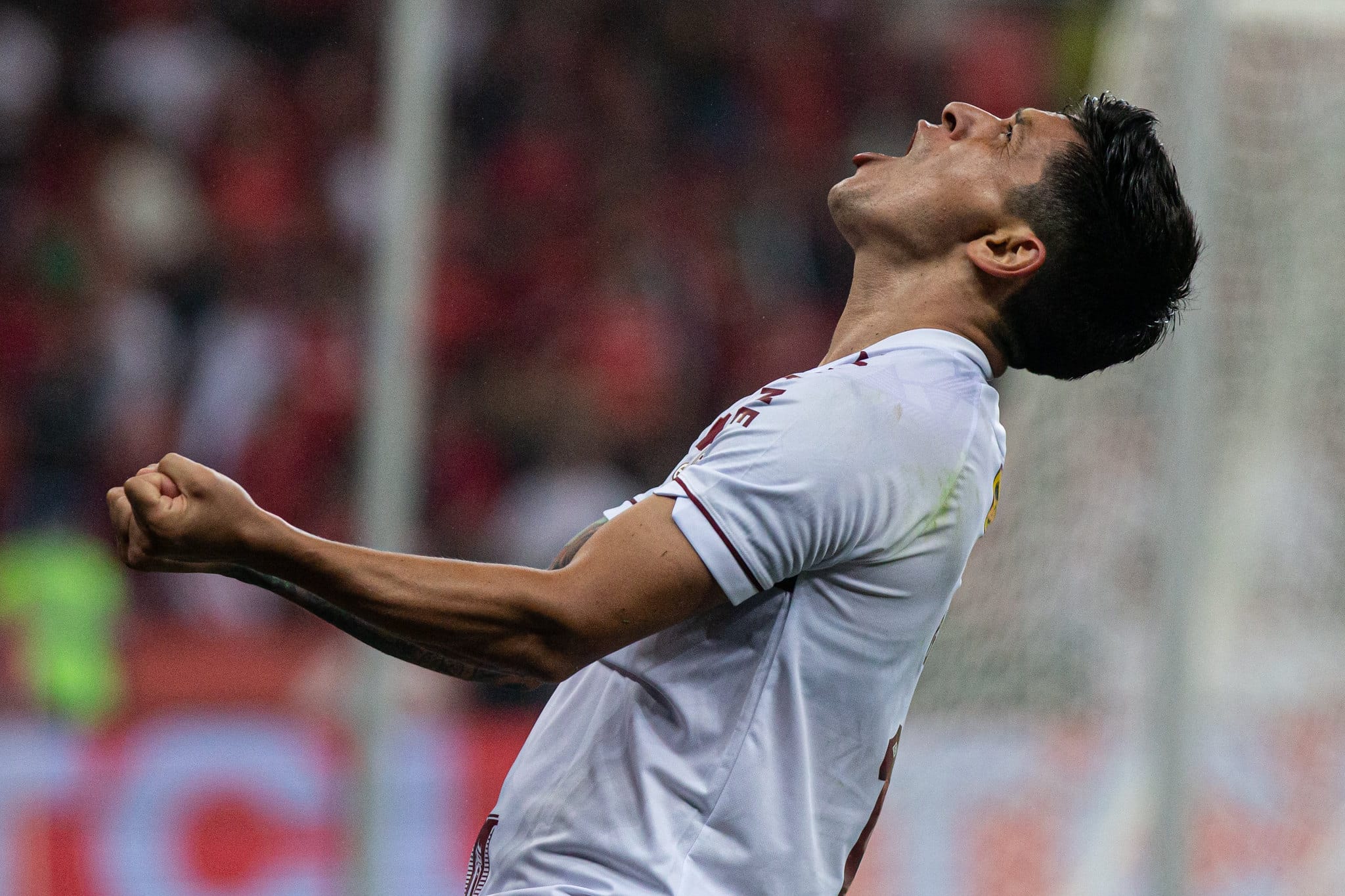 Cano comemora o gol da classifica&ccedil;&atilde;o do Fluminense para a final, seu 12&ordm; pela Libertadores - Foto: Marcelo Gon&ccedil;alves/Fluminense FC