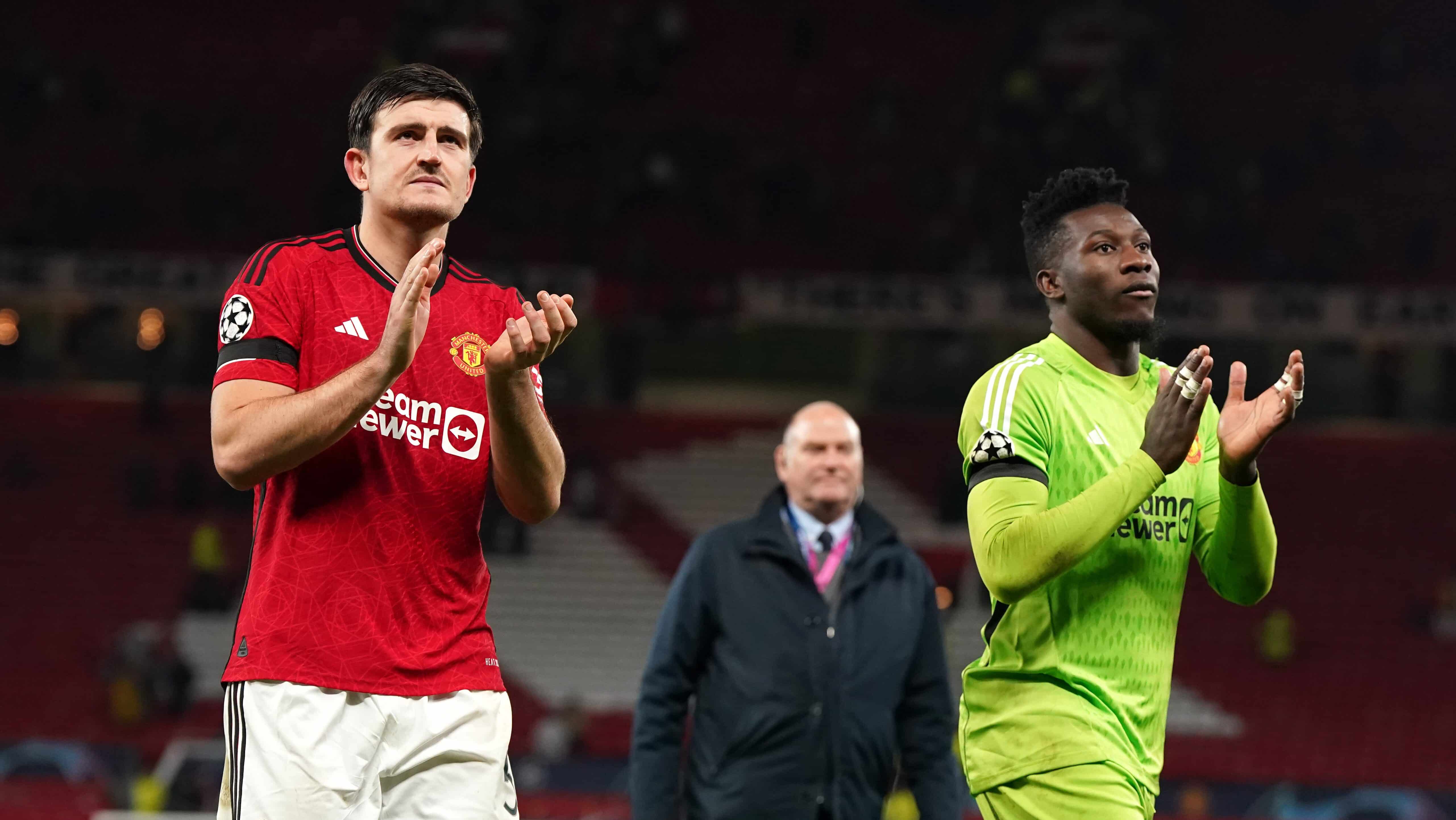 Her&oacute;is improv&aacute;veis: Maguire e Onana garantem primeira vit&oacute;ria do United na Champions