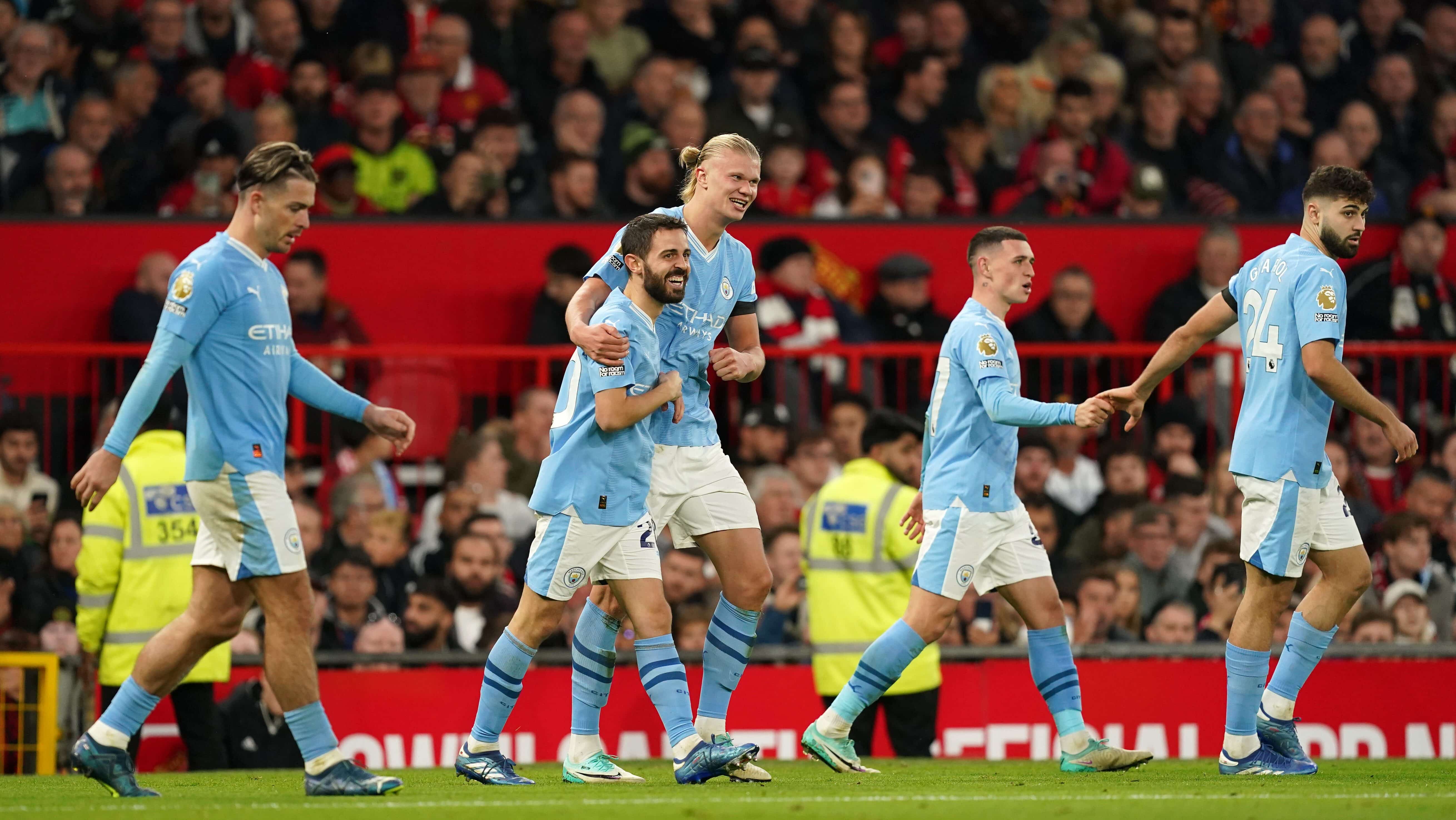 Com dois de Haaland, Manchester City coloca United na roda em pleno Old Trafford