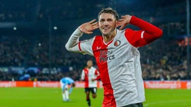 Feyenoord contou com brilho de Stengs e gols de Gim&eacute;nez em vit&oacute;ria categ&oacute;rica diante da Lazio