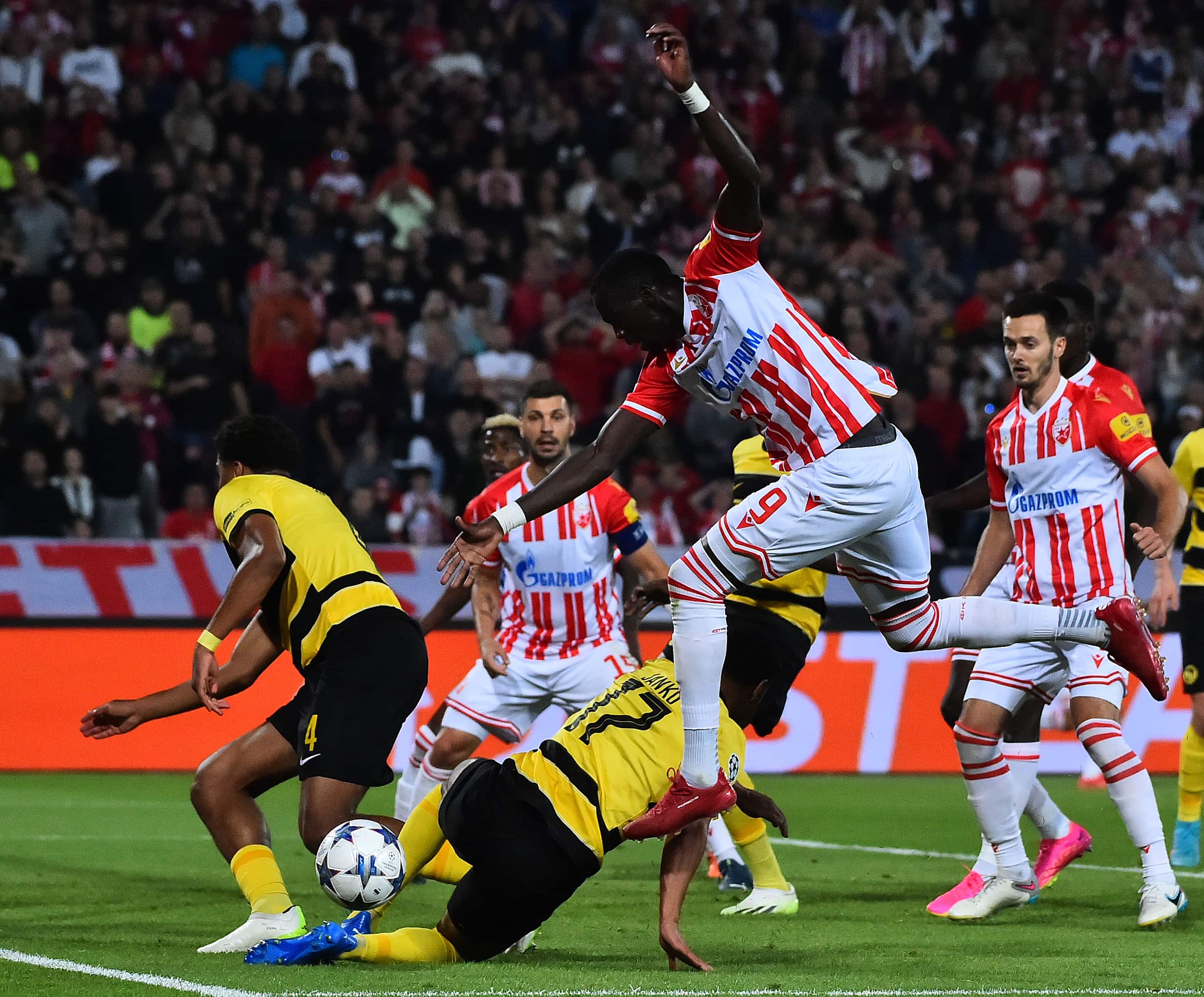 Com apoio da torcida, Estrela Vermelha resgata empate contra o Young Boys no fim