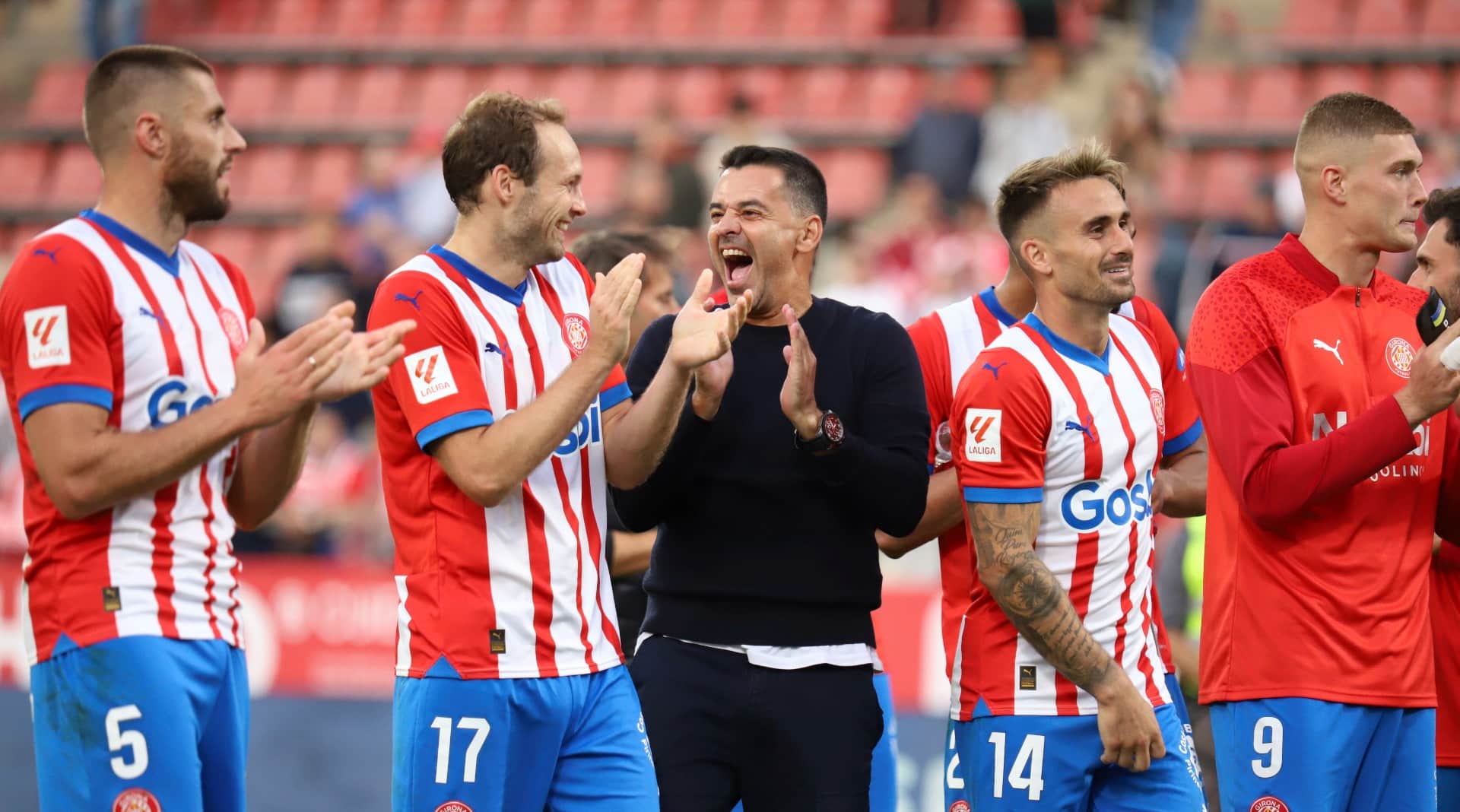 O Girona manda um &ldquo;segue o l&iacute;der&rdquo; a Bar&ccedil;a e Real, gra&ccedil;as &agrave; vit&oacute;ria ag&ocirc;nica sobre o Celta