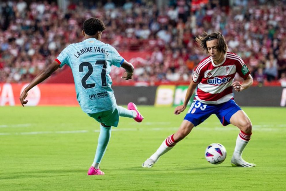 Yamal quebra (novo) recorde, mas Barcelona s&oacute; empata com Granada em final emocionante