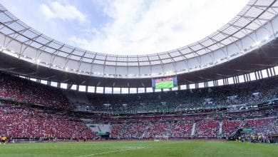 Advers&aacute;rio extra? Palco de Flamengo x Santos, gramado do Man&eacute; Garrincha preocupa