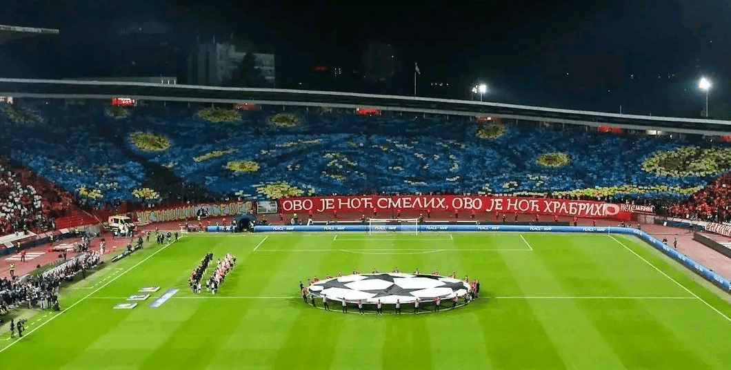 Ficou genial o mosaico de &ldquo;A Noite Estrelada&rdquo; feito pelo Estrela Vermelha na Champions