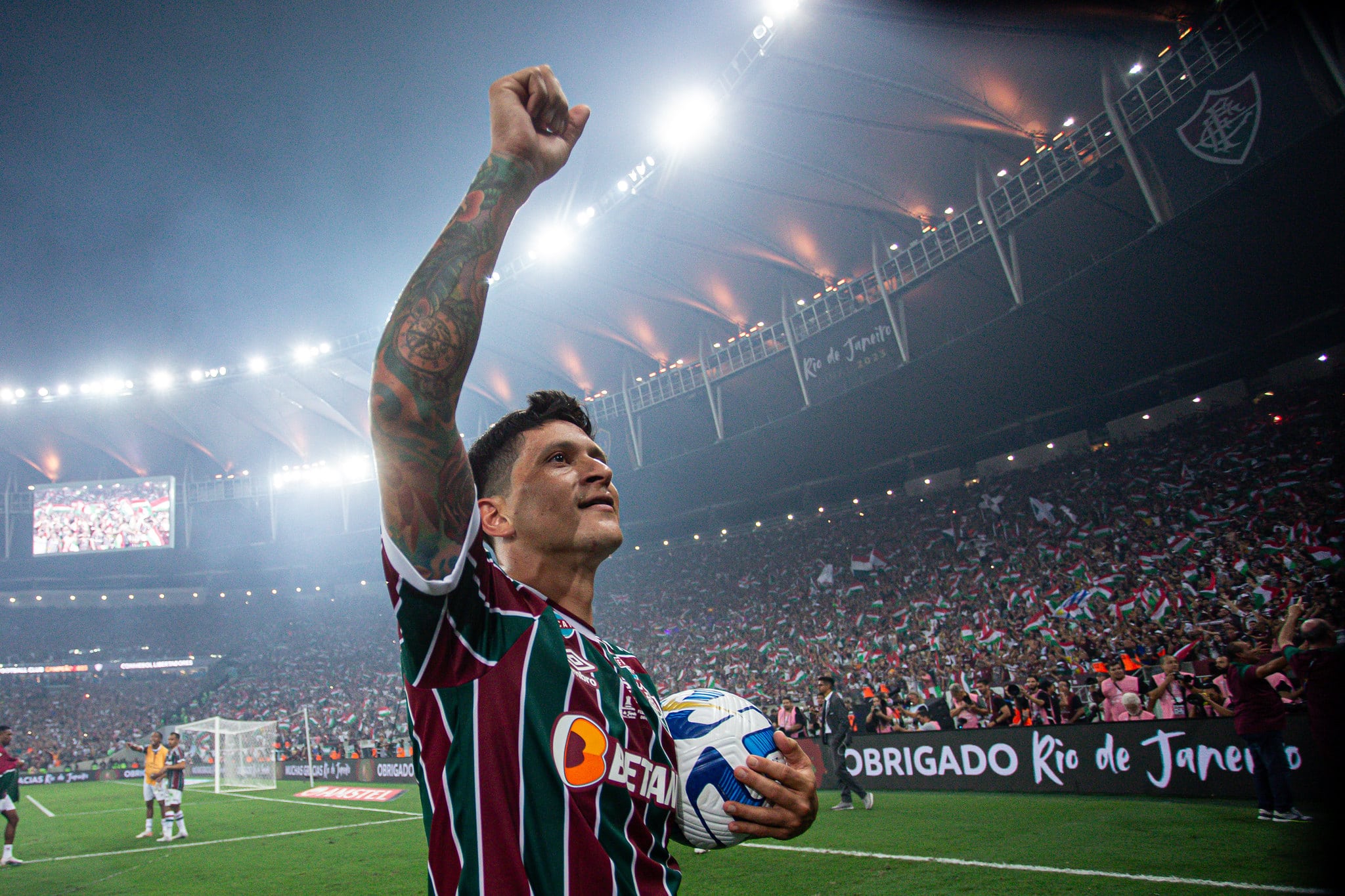 Germ&aacute;n Cano quer bater recordes pelo Fluminense, que enfrenta o Santos nesta quarta pelo Campeonato Brasileiro - Foto: Lucas Mer&ccedil;on/Fluminense FC