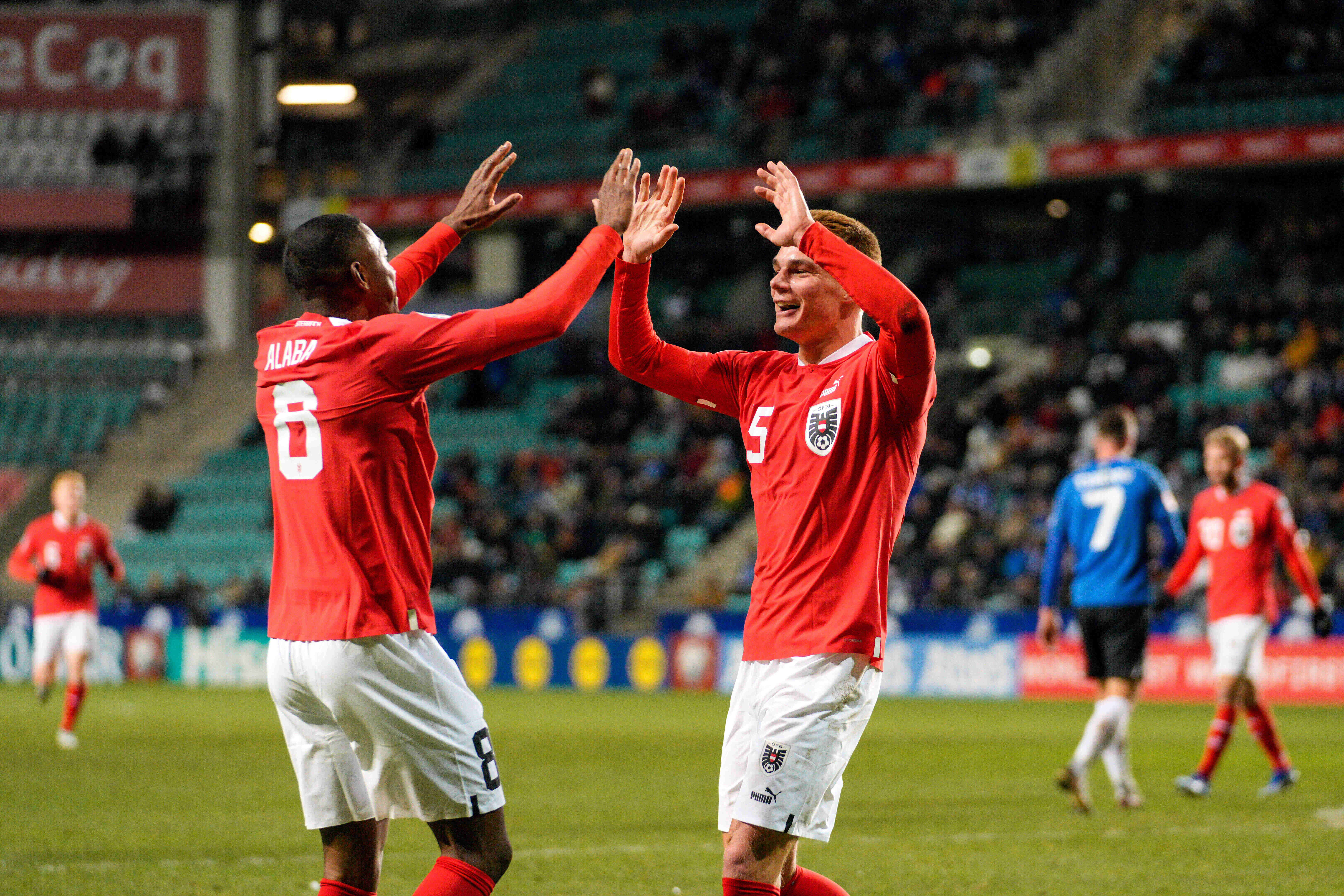 A &Aacute;ustria venceu, destruiu o sonho da Est&ocirc;nia e ainda virou l&iacute;der do grupo