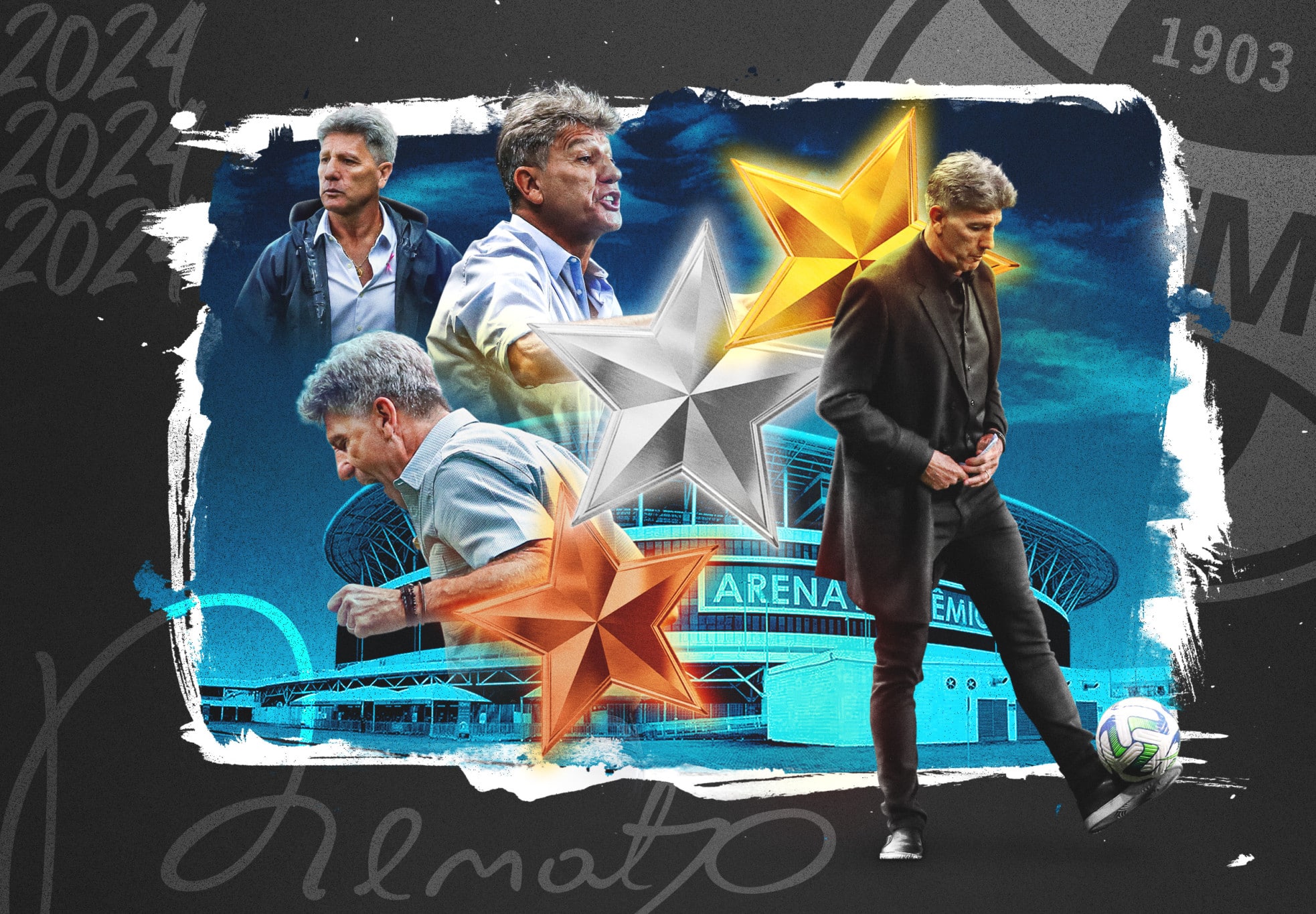 Compraram a caneta: Gr&ecirc;mio confirma renova&ccedil;&atilde;o de Renato por mais uma temporada