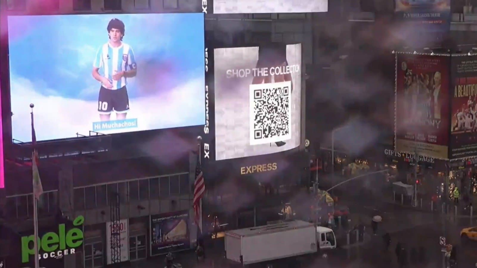 Maradona &lsquo;apareceu&rsquo; em Nova York como holograma, s&oacute; esqueceram que ele n&atilde;o gostava dos Estados Unidos