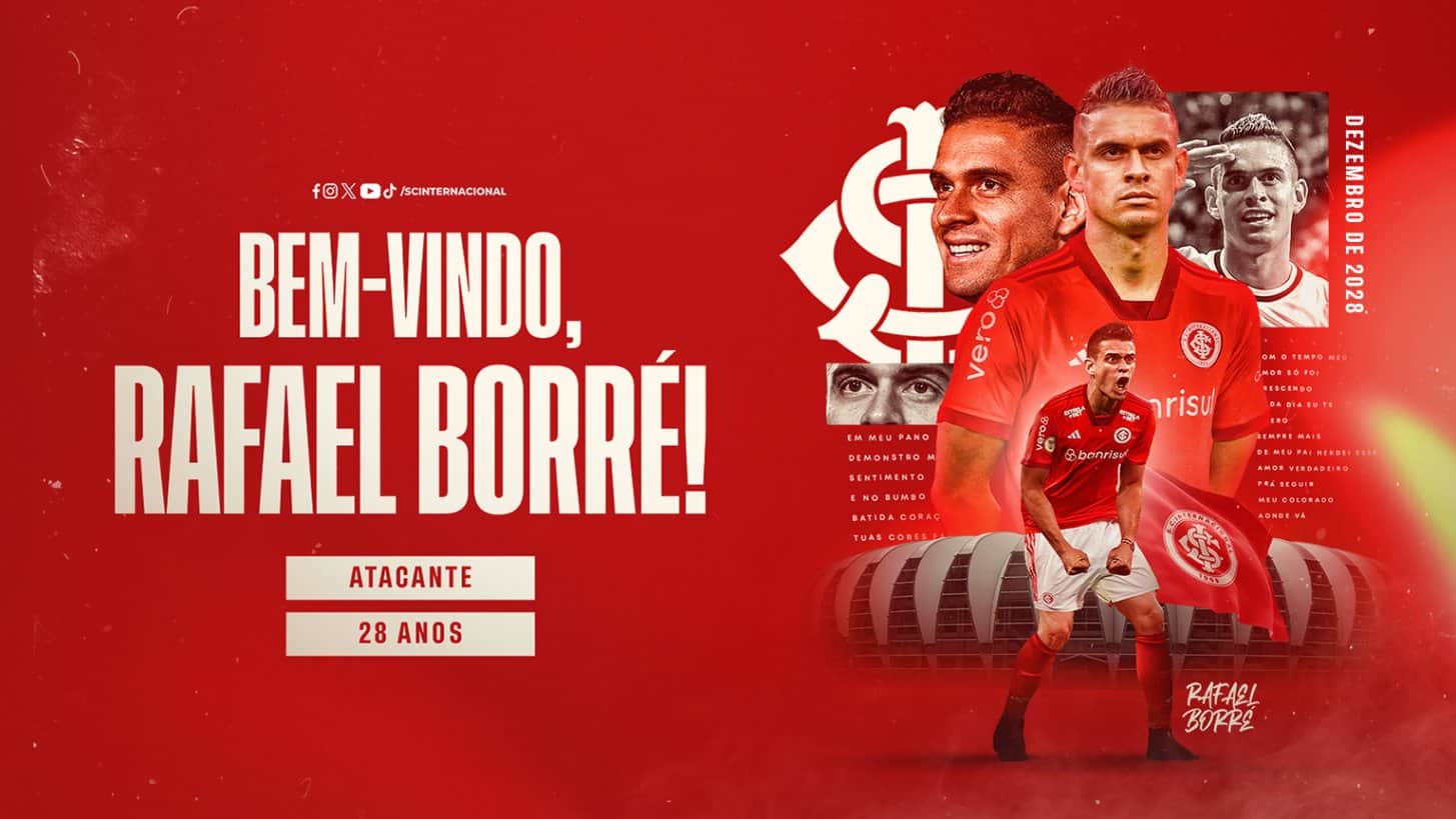 Internacional confirma Borr&eacute;, mas ainda tem luta para contar com atacante