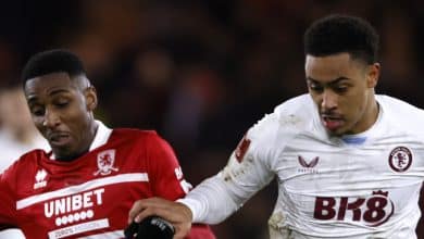 A bola parada salvou o Aston Villa de um empate contra o Middlesbrough na Copa da Inglaterra