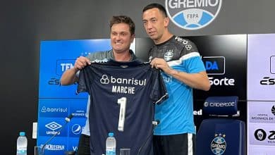 Marches&iacute;n chegou com gana para jogar, mas quer fazer por merecer a titularidade no gol do Gr&ecirc;mio