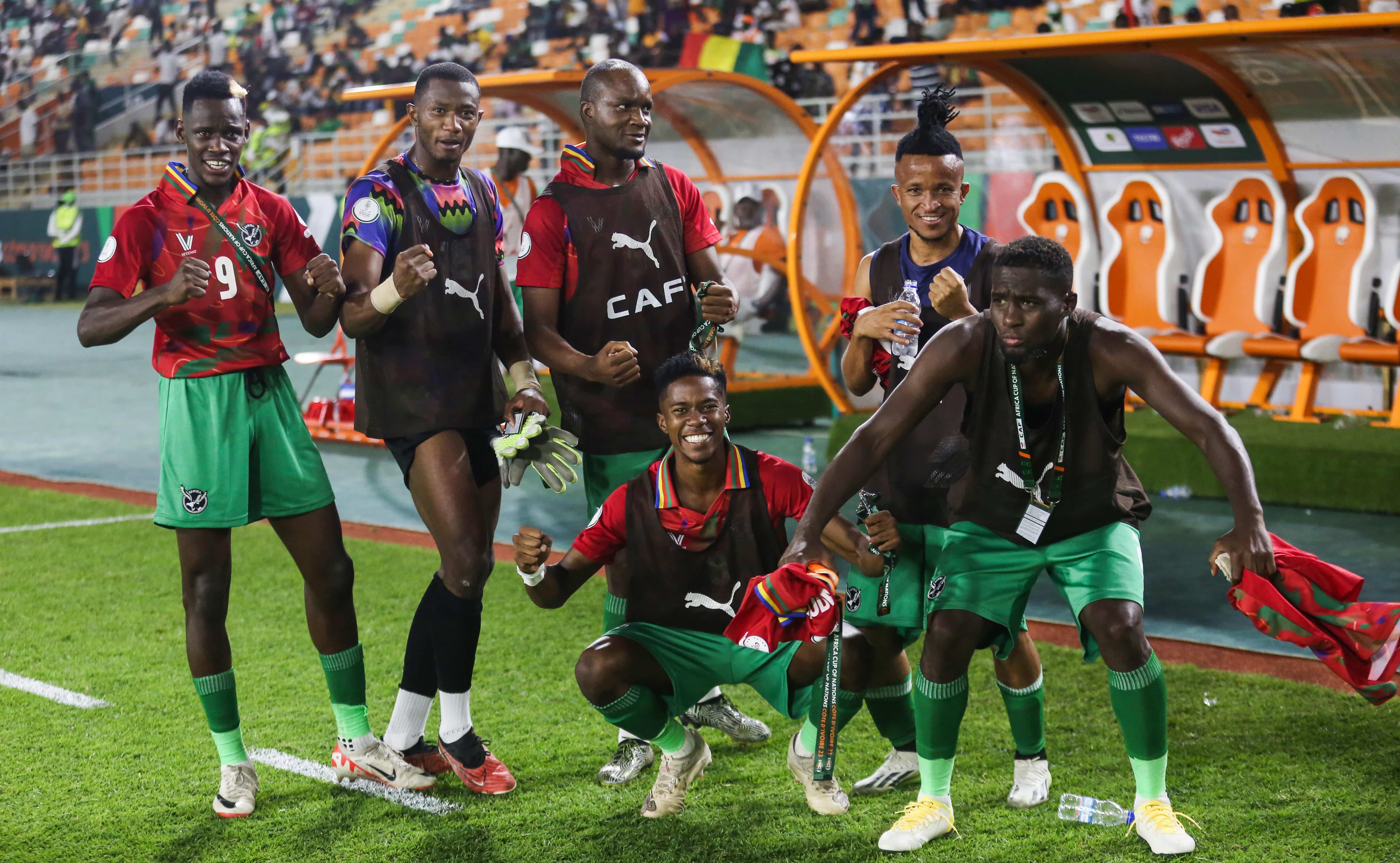 Nam&iacute;bia faz hist&oacute;ria ao bater Tun&iacute;sia e conquistar primeira vit&oacute;ria na hist&oacute;ria da Copa Africana de Na&ccedil;&otilde;es