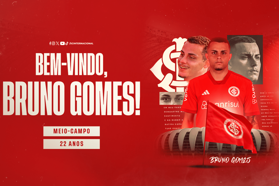 Internacional recontrata Bruno Gomes um ano e meio ap&oacute;s sa&iacute;da para o Coritiba