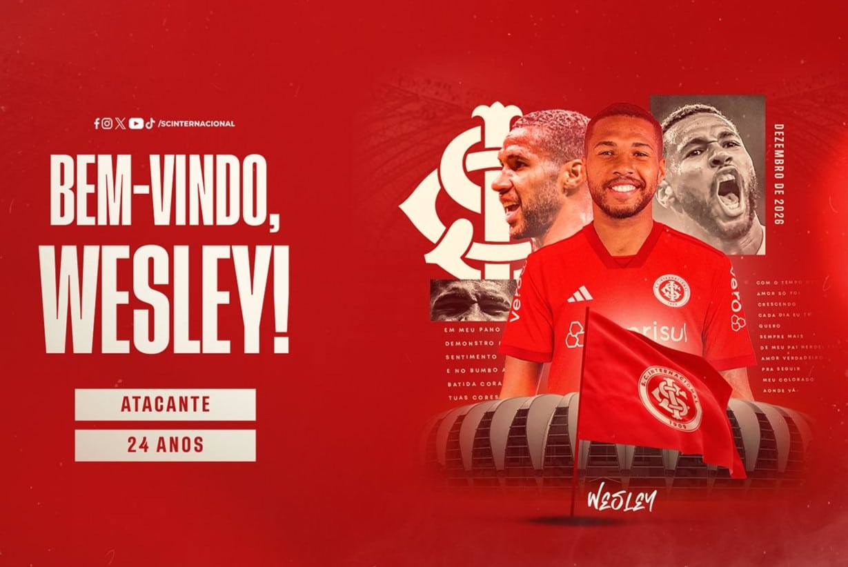 &lsquo;Velocista&rsquo;: o Internacional exaltou a &uacute;nica virtude poss&iacute;vel ao anunciar a contrata&ccedil;&atilde;o de Wesley