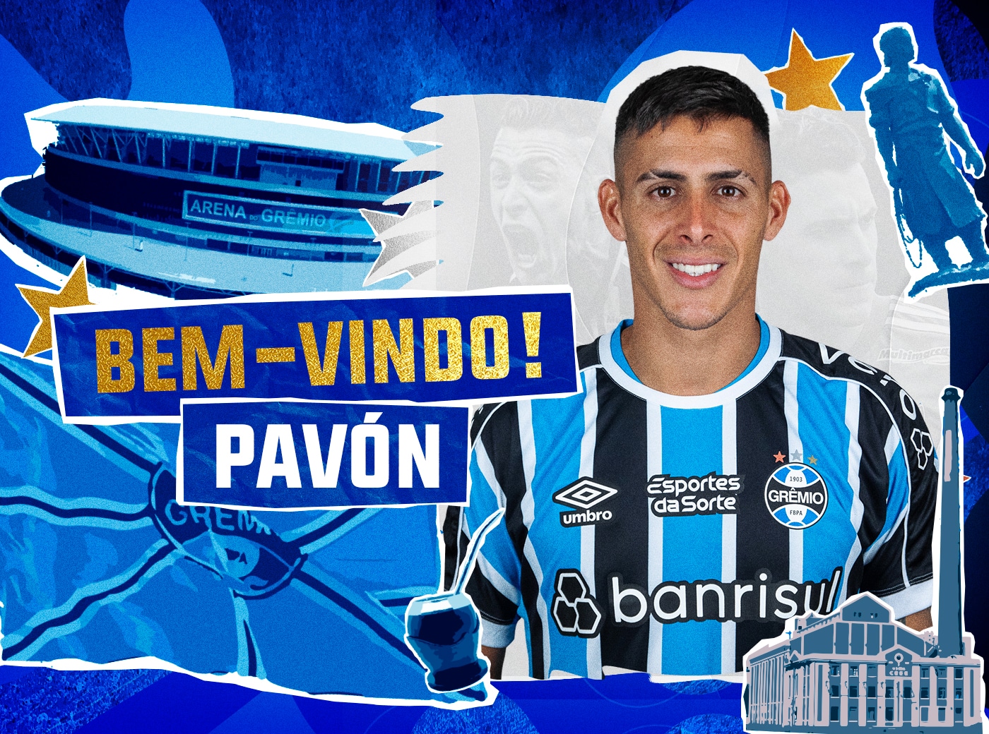 Gr&ecirc;mio anuncia Pav&oacute;n e fecha primeira etapa de contrata&ccedil;&otilde;es para a temporada
