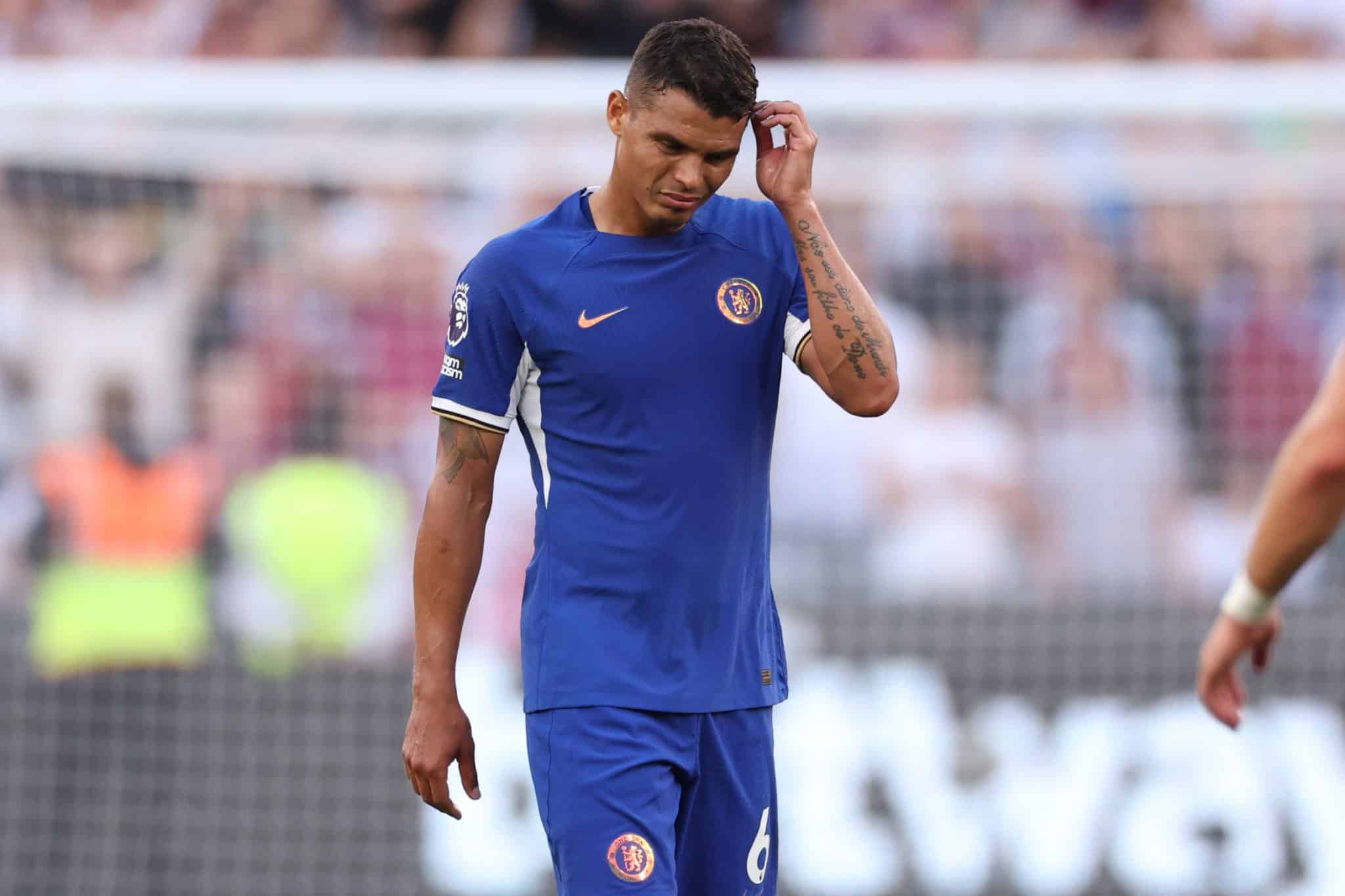 Cada vez com menos espa&ccedil;o, Thiago Silva deve deixar o Chelsea no fim desta temporada (Icon Sport)