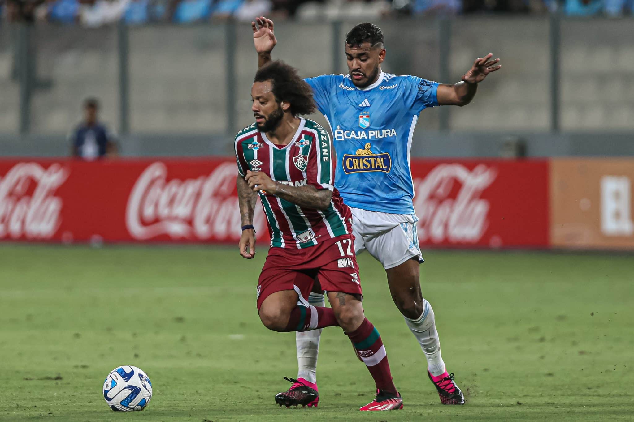 Marcelo reestreou pelo Fluminense em Lima, na vit&oacute;ria sobre o Sporting Cristal, pela Libertadores de 2023 - Foto: Icon sport