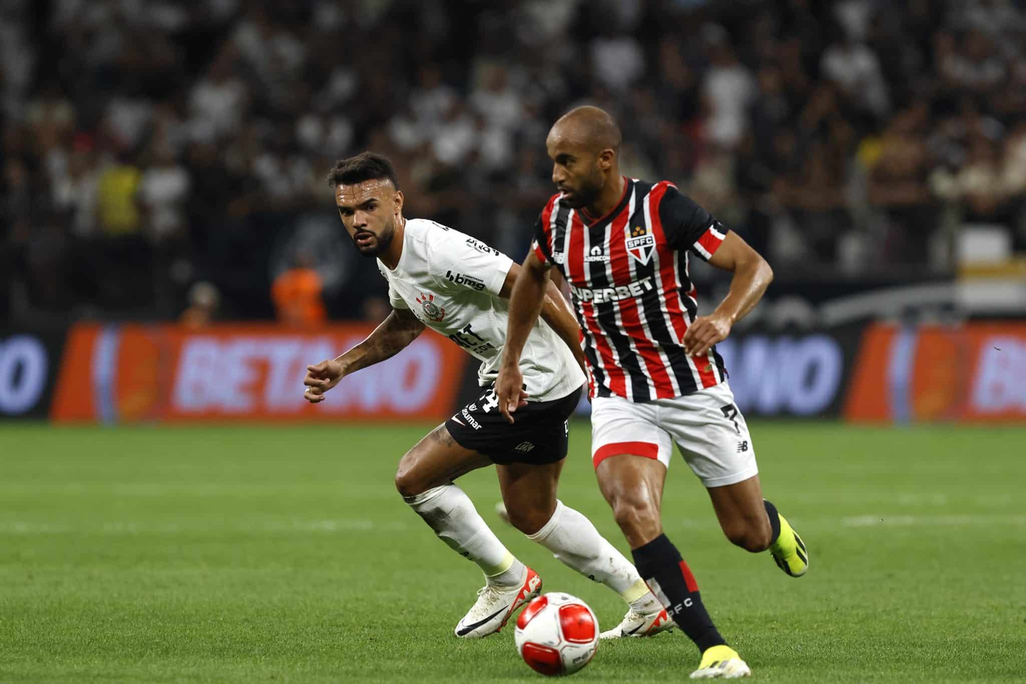 Foto: (IconSport) - Corinthians x S&atilde;o Paulo fazem o cl&aacute;ssico da 9&ordf; rodada do Brasileir&atilde;o S&eacute;rie A 2024