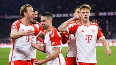 Uma cabe&ccedil;ada fatal de Kimmich foi o suficiente para o Bayern eliminar o Arsenal