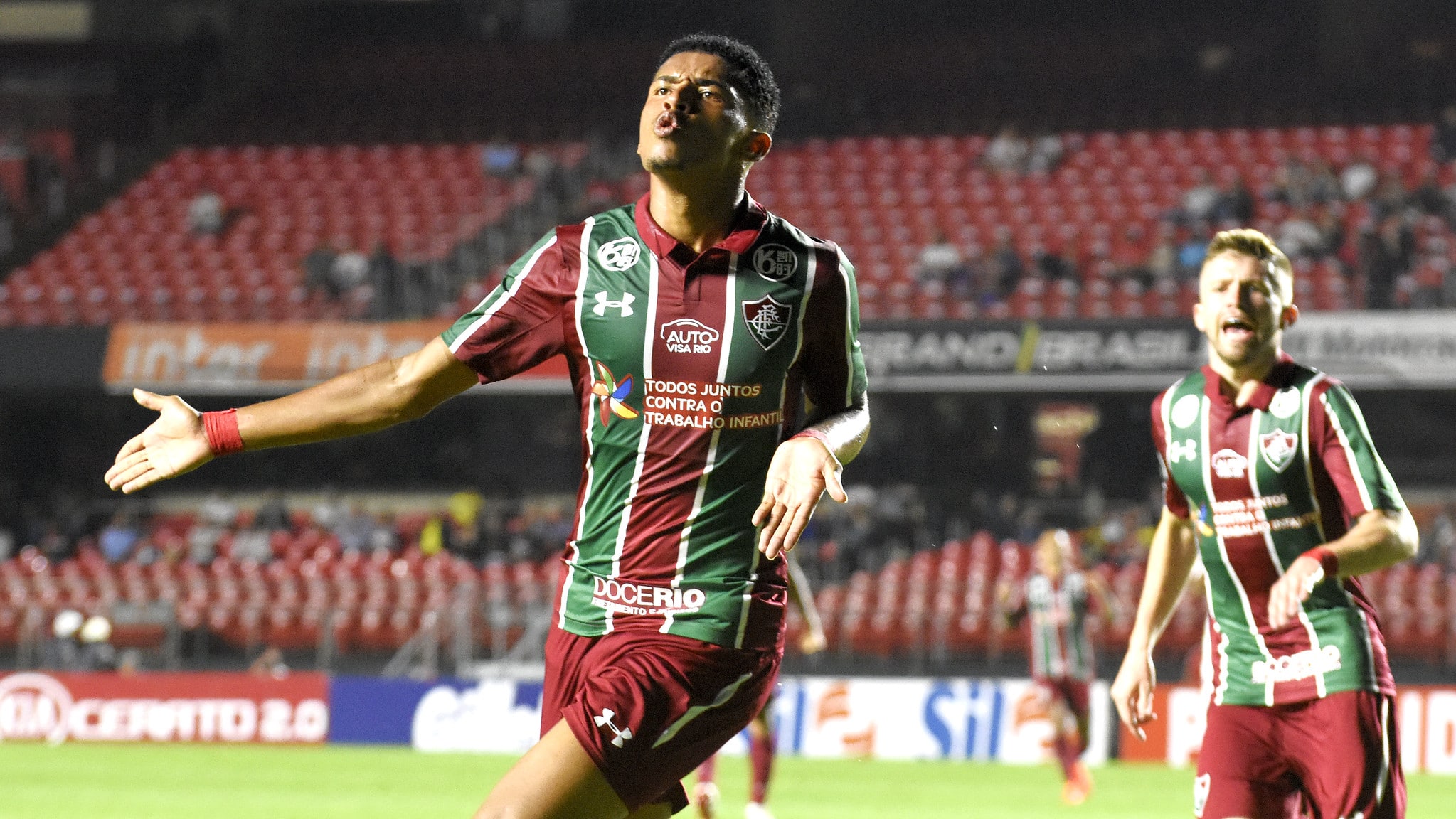 Marcos Paulo marcou na vit&oacute;ria do Fluminense sobre o S&atilde;o Paulo no Morumbi em 2019 - Foto: MAILSON SANTANA/FLUMINENSE FC