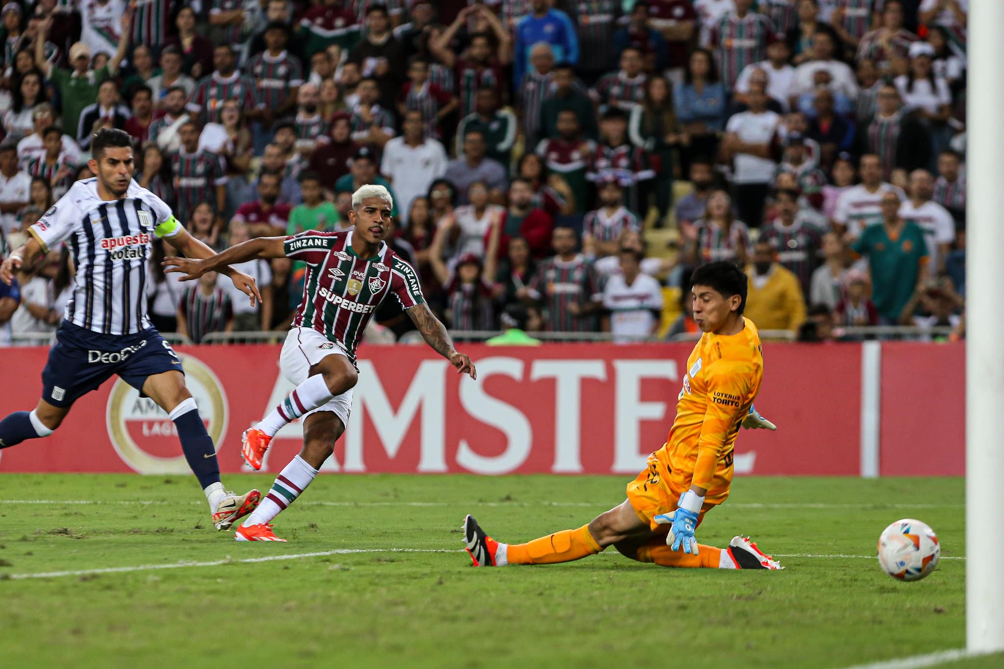 John Kennedy fez o gol da vit&oacute;ria do Fluminense sobre o Alianza Lima e voltou a marcar na Libertadores - Foto: Marcelo Gon&ccedil;alves/Fluminense FC