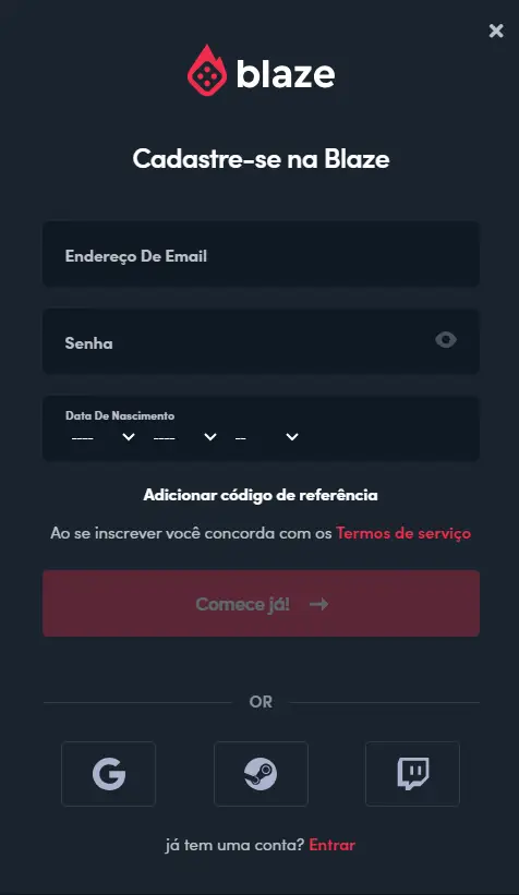 Blaze cadastro vale a pena?