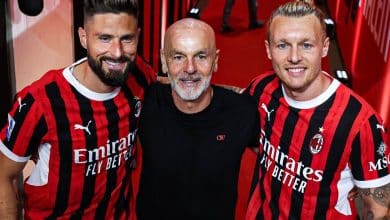 As homenagens para Giroud, Pioli e Kjaer na despedida do Milan em San Siro