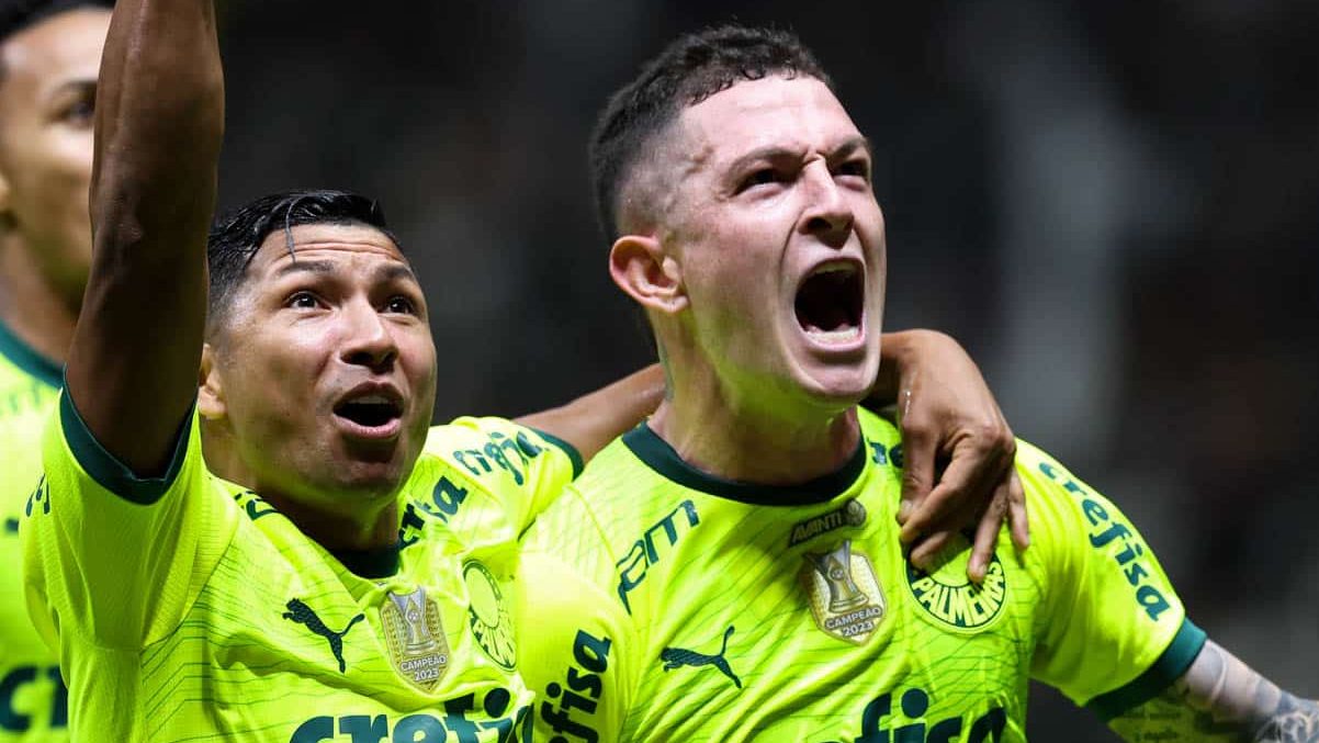 Sem Endrick, Palmeiras reencontra o encaixe que o consagrou e goleia Atl&eacute;tico em BH