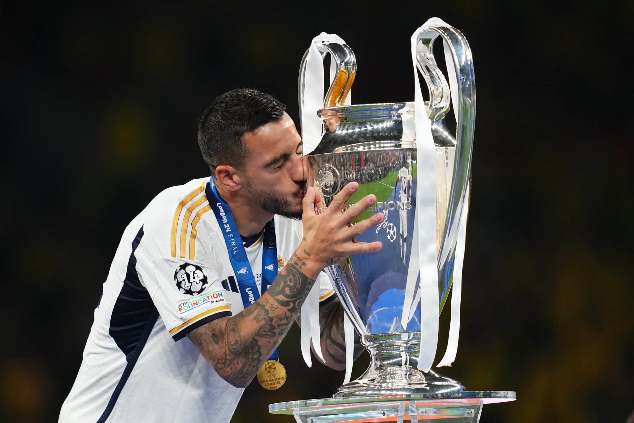 Foto: (IconSport) - Joselu foi her&oacute;i do Real Madrid na Champions League