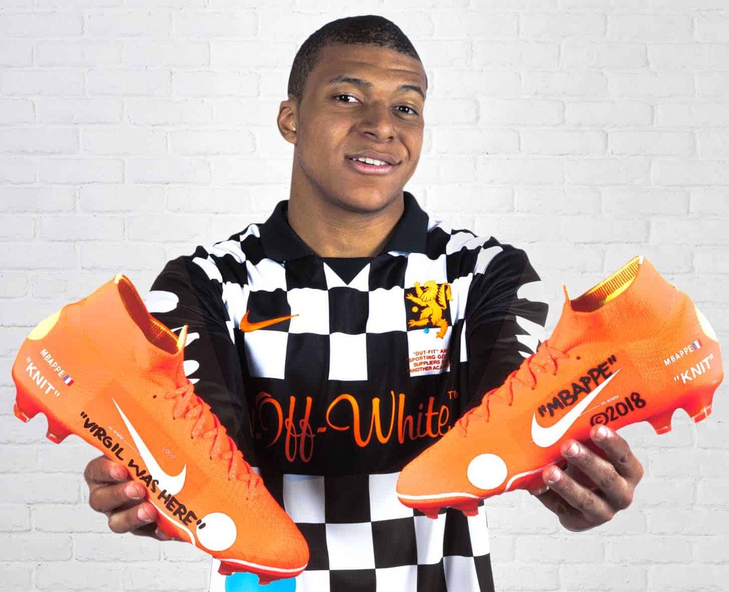 Mbapp&eacute; &eacute; estrela de Virgil Abloh para lan&ccedil;amento de chuteira. 