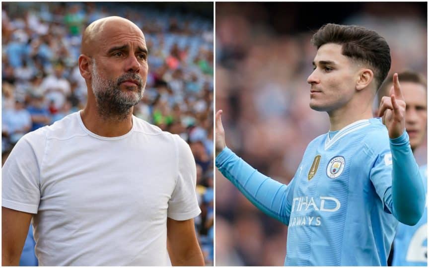 Toma lá dá cá no Manchester City: Álvarez rebate Guardiola após forte declaração