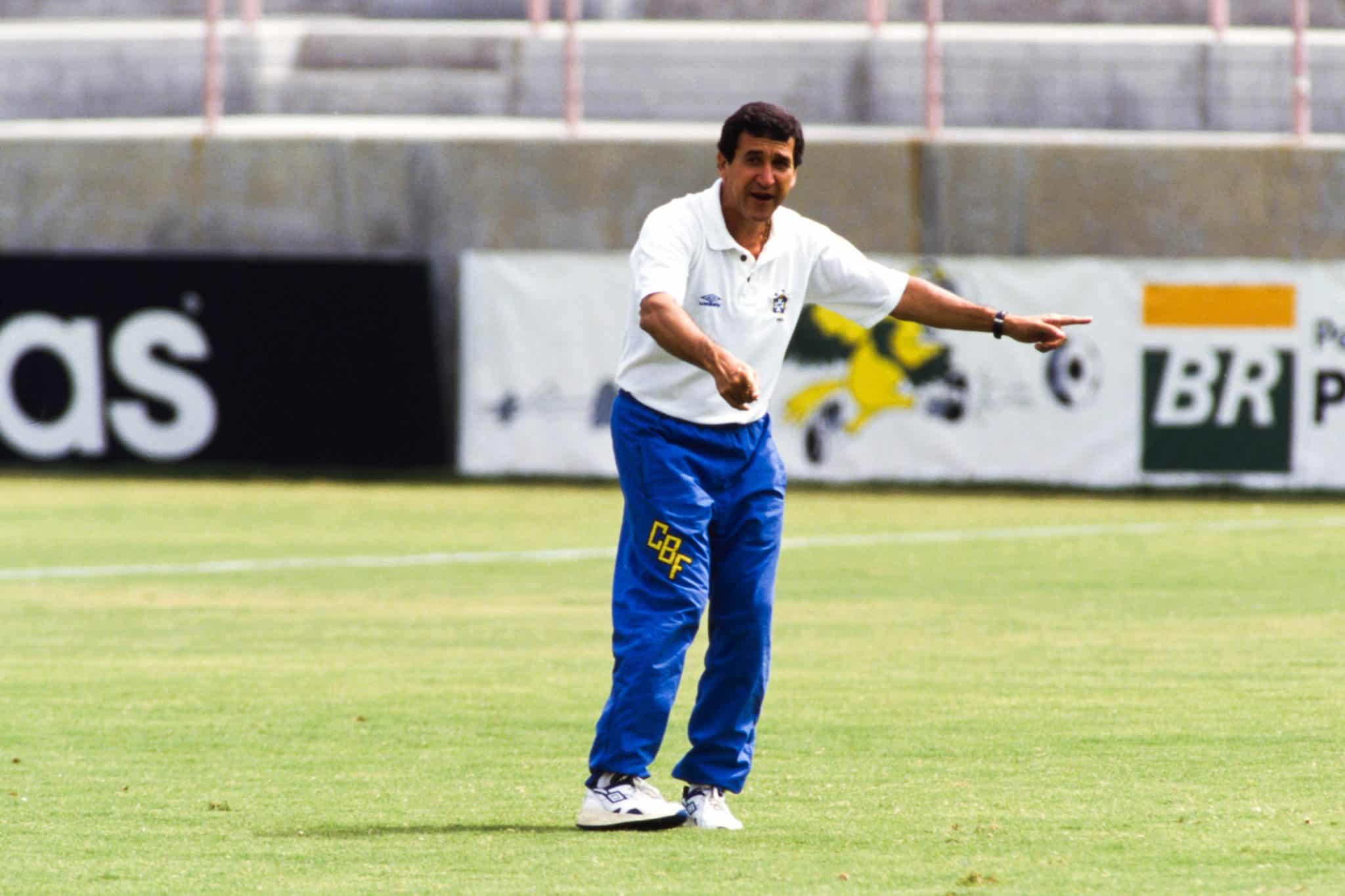 Foto: (IconSport) - Carlos Alberto Parreira pela sele&ccedil;&atilde;o brasileira