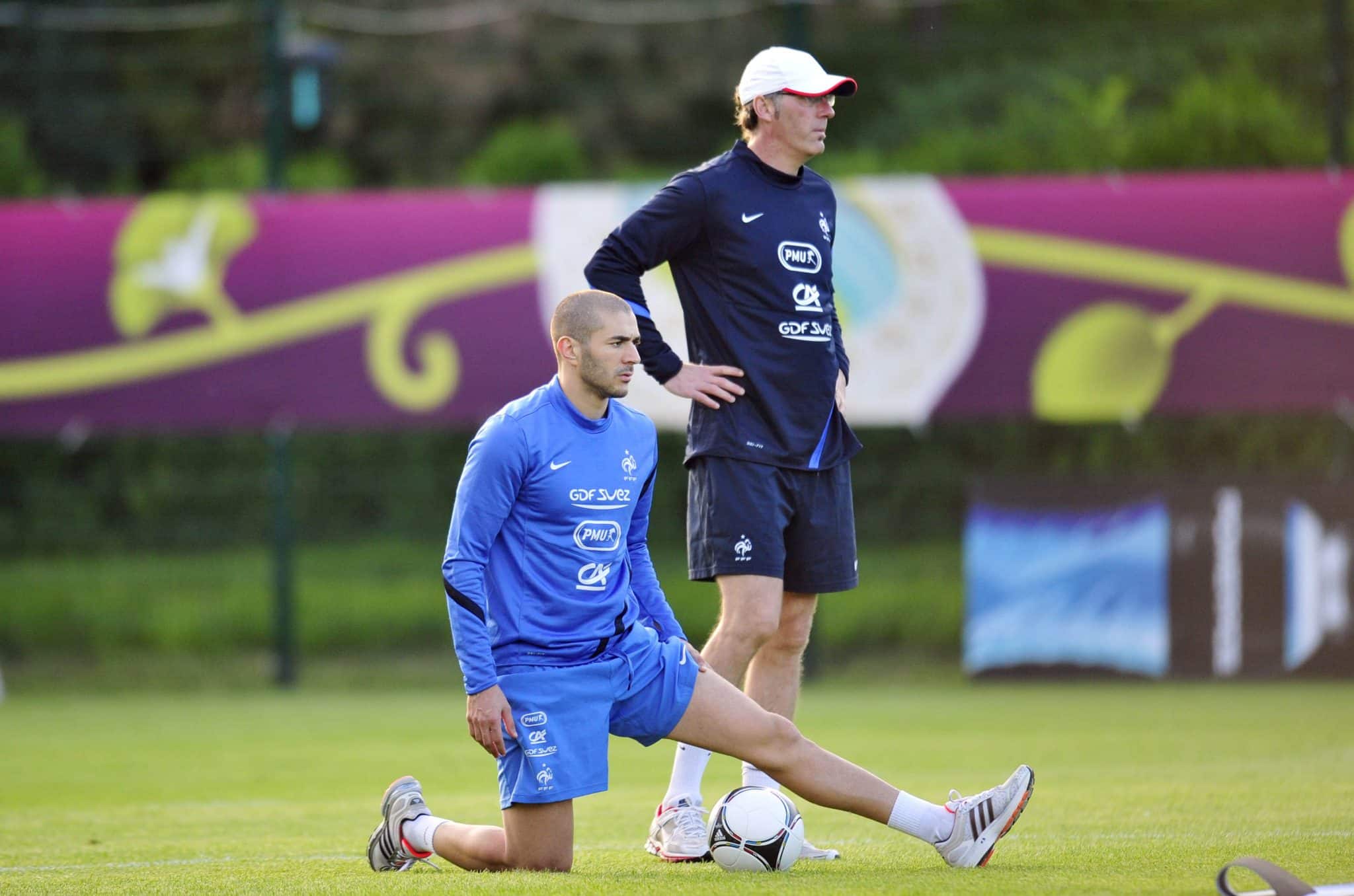 Laurent Blanc et Karim Benzema