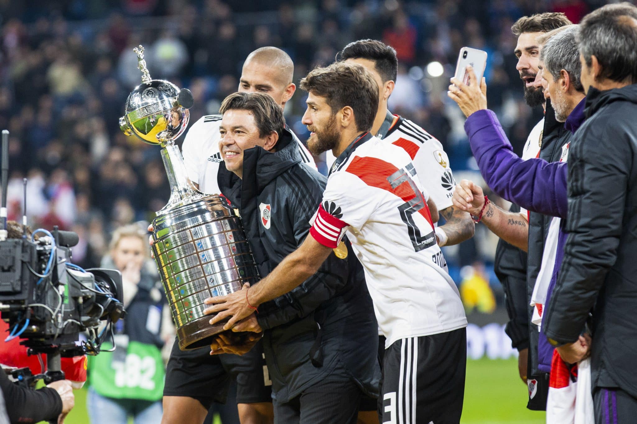 Foto: (IconSport) - Marcelo Gallardo, campe&atilde;o da Copa Libertadores 2018 com o River Plate