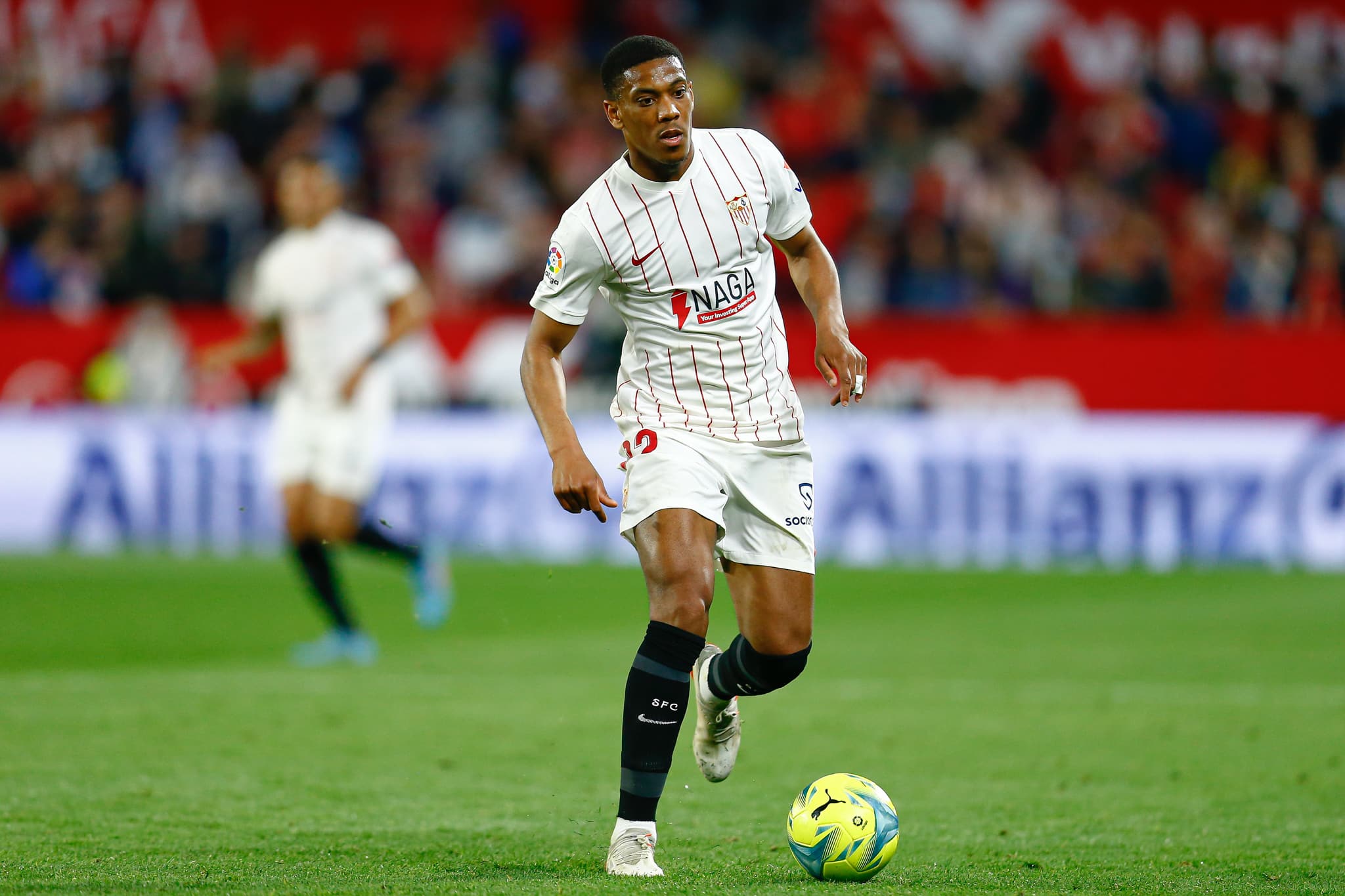 Em sua passagem pelo Sevilla na temporada 2021/2022, Martial fez apenas 1 gol em 12 jogos. Foto: Icon Sport