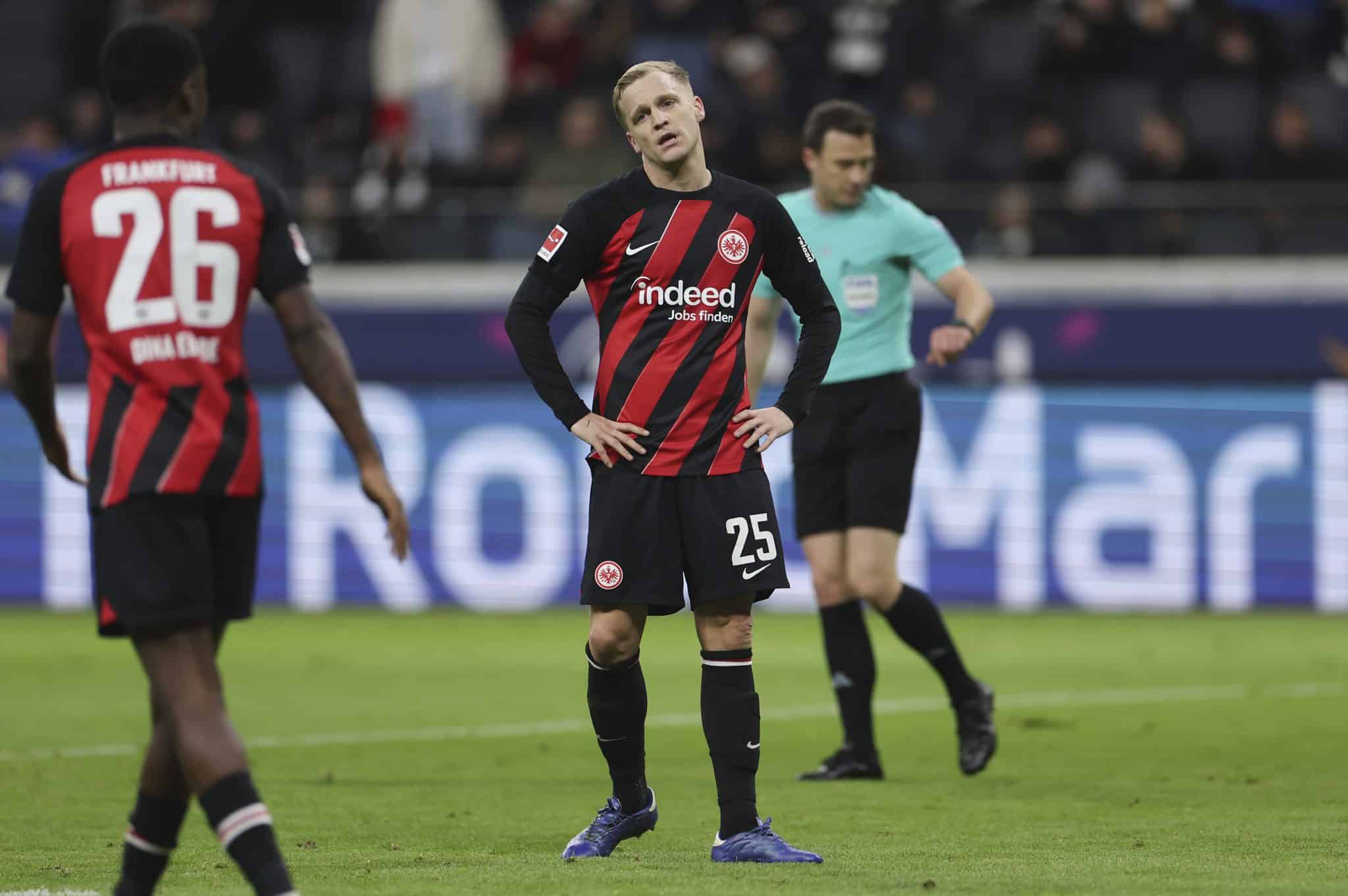 Van de Beek em a&ccedil;&atilde;o pelo Eintracht Frankfurt
