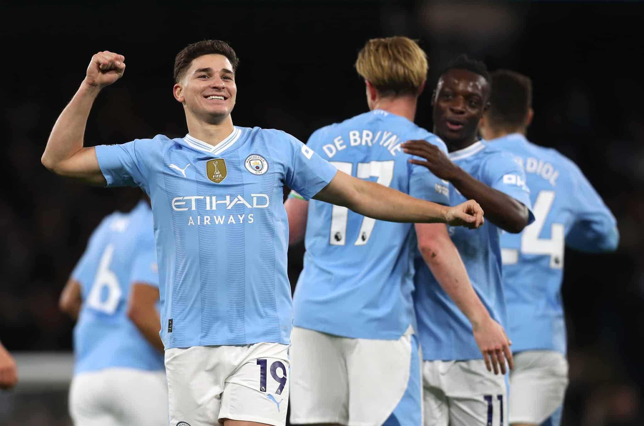 Na &uacute;ltima temporada, &Aacute;lvarez fez 19 gols em 54 jogos disputados pelo Manchester City. Foto: Icon Sport