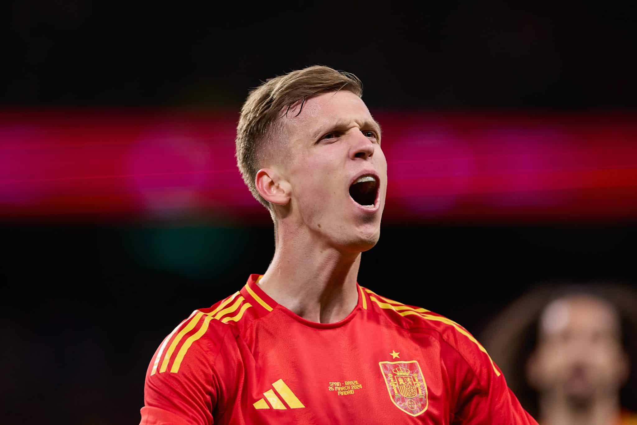 Destaque da Espanha na Euro 2024, Dani Olmo tem contrato com o RB Leipzig at&eacute; junho de 2027. Foto: Icon Sport