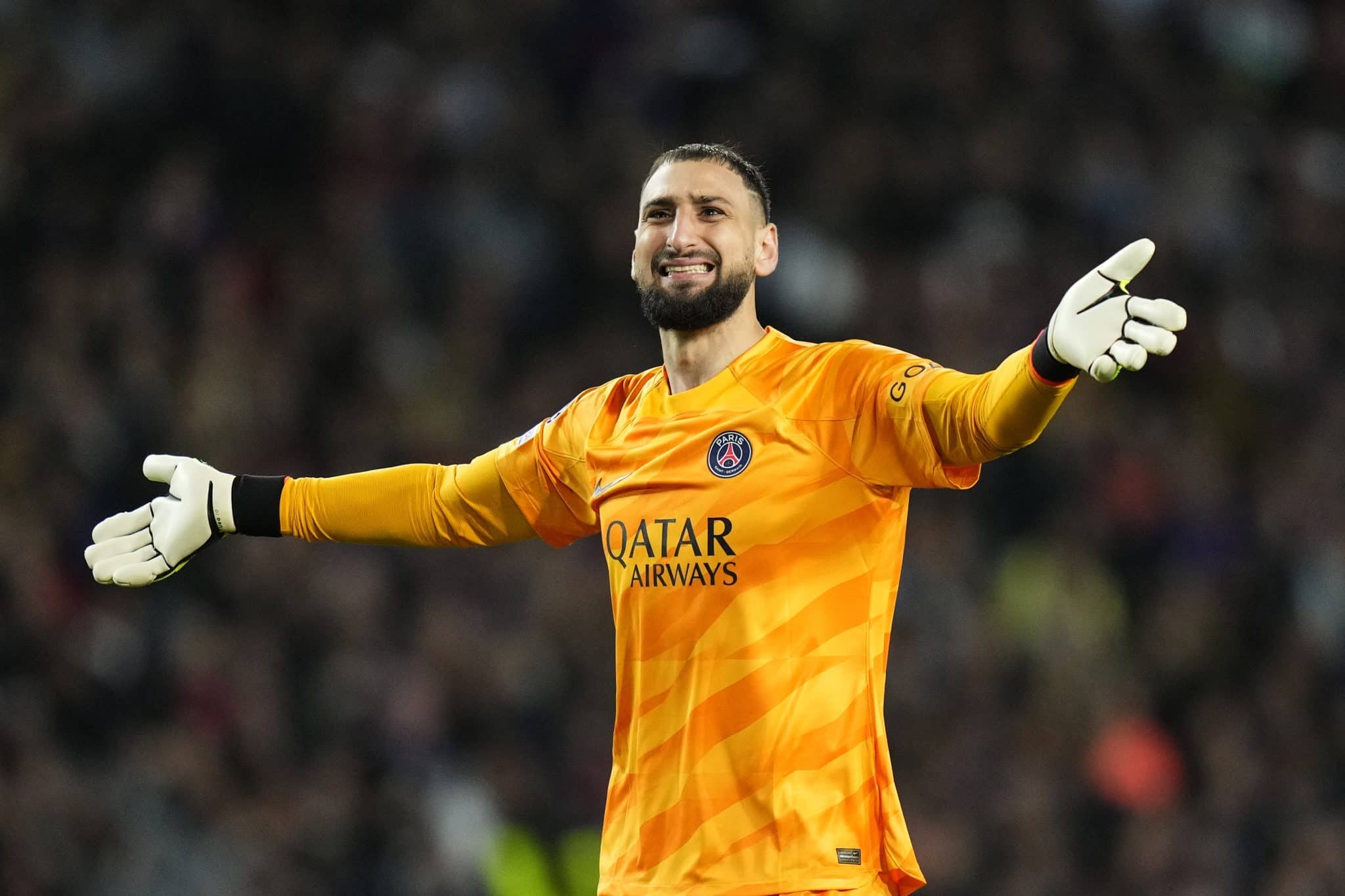 Donnarumma tem contrato com o PSG at&eacute; junho de 2026. Foto: Icon Sport